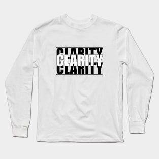 CLARITY STICKER & T-SHIRT BLACK END WHITE Long Sleeve T-Shirt